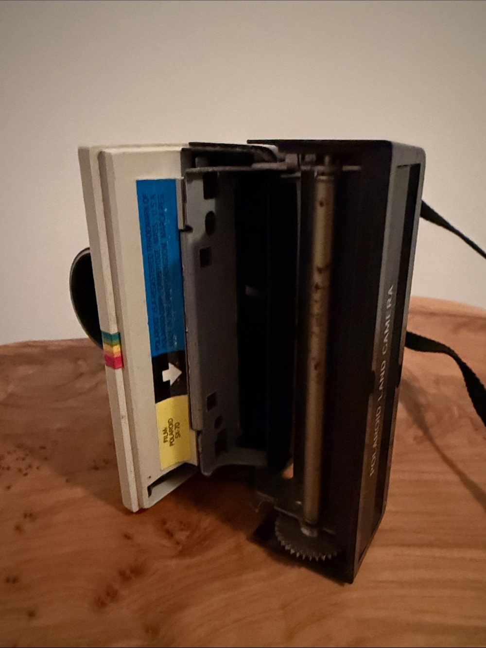 Vintage Polaroid Instant Camera in White with Rainbow Stripe - Picture 6 of 7
